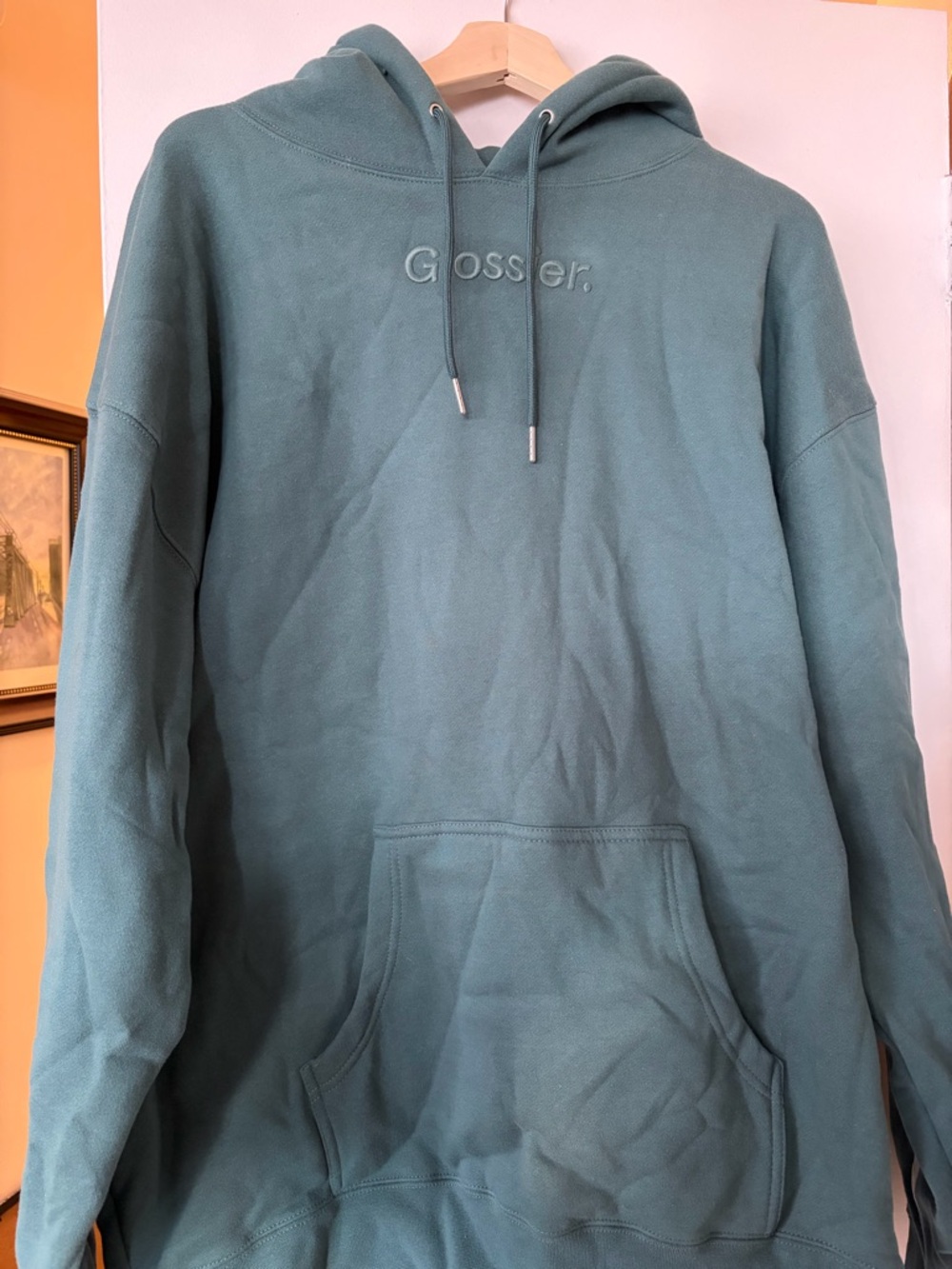 Glossier Hoodie Sweatshirt - Teal Green